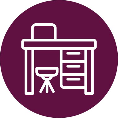 Ofis ve modern simgenin vektör illüstrasyonu