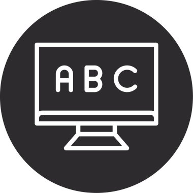 vektör lcd simgesi illüstrasyonu