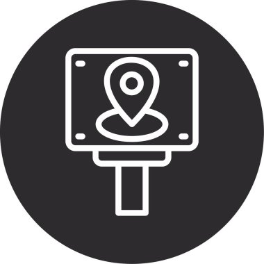 konum pin vektör çizgisi simgesi