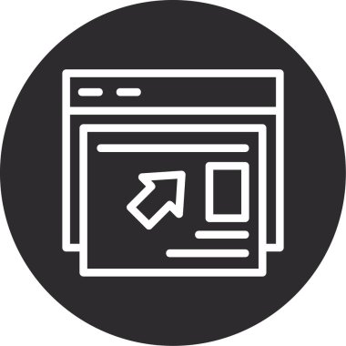 Tarayıcı pencere simgesi dış hat biçiminde