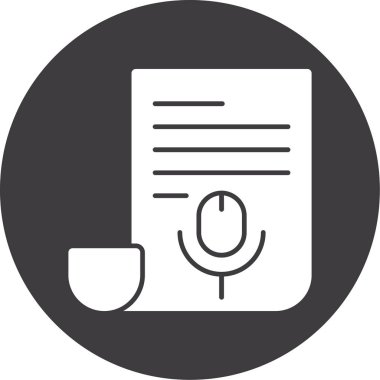 Mikrofon simgesinin vektör illüstrasyonu