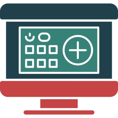 hesap makinesi simgesi vektör illüstrasyonu