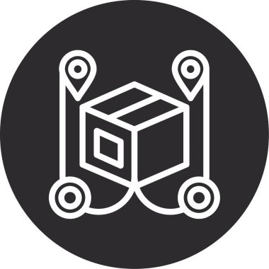 Vektör konumu simge illüstrasyonu