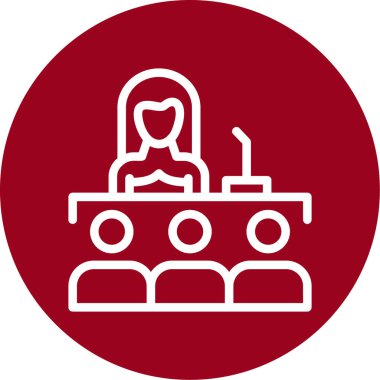 Kırmızı ve beyaz simgenin vektör illüstrasyonu