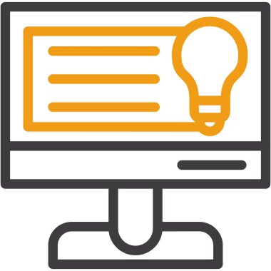 Bir fikrim var. Web simgesi basit illüstrasyon