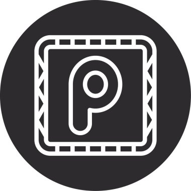 Tek bir simge tasarımının vektör illüstrasyonu