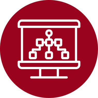 bilgisayar monitörü ikon vektör illüstrasyonu