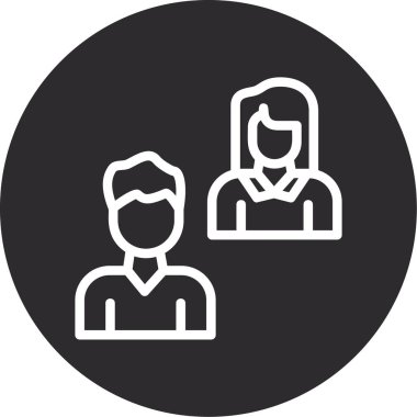 grup insanları ana hatlar biçiminde ikon