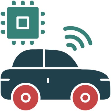 araba simgesi, vektör illüstrasyonu