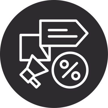 vektör yüzde simgesi, resimleme