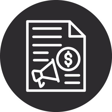 finansal rapor simgesi, vektör illüstrasyonu