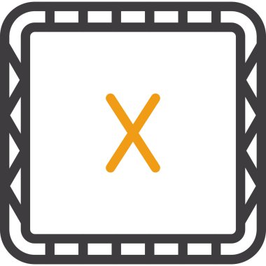 Çapraz simge, vektör çizimi