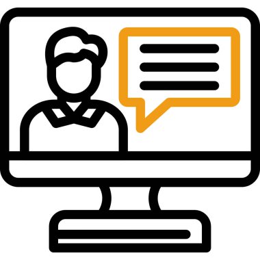 Konuş. Web simgesi basit tasarım