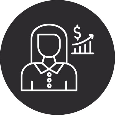 İş ve finans simgesinin vektör illüstrasyonu