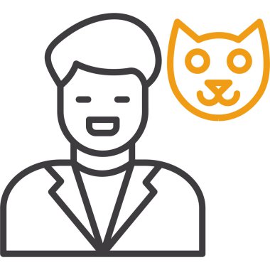 Kedili köpek. vektör illüstrasyonu