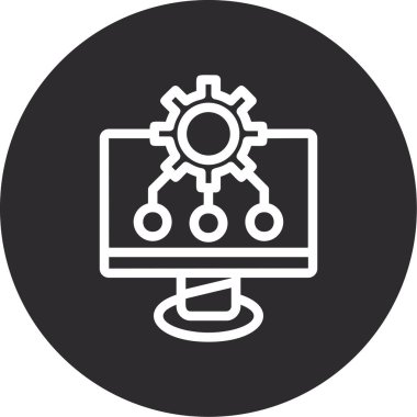 dişli simgesinin vektör illüstrasyonu