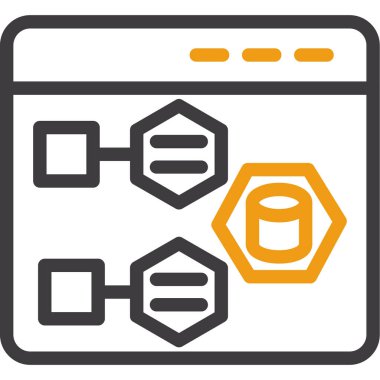 veri depolama düz simgesi, vektör, illüstrasyon