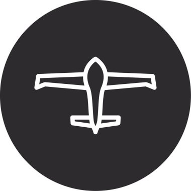 uçak ikonu vektör illüstrasyonu