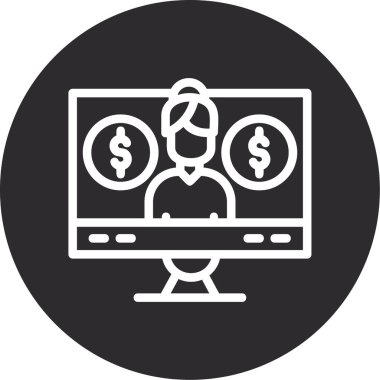 İş ve finans simgesinin vektör illüstrasyonu