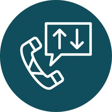 Bir telefon simgesinin vektör illüstrasyonu