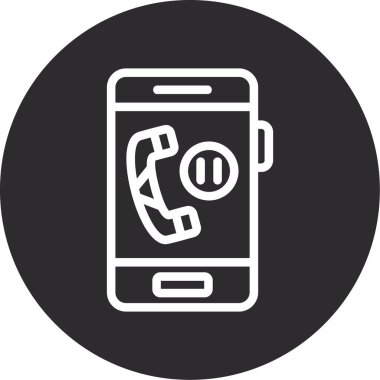 Cep telefonu çağrısı, illüstrasyon, beyaz arkaplan üzerindeki vektör.