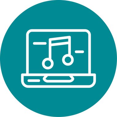 Müzik. Web simgesi basit tasarım