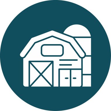 çiftlik simgesi soyut arkaplanda izole edildi