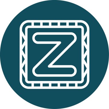 z harfi simge tasarımı vektör çizimi