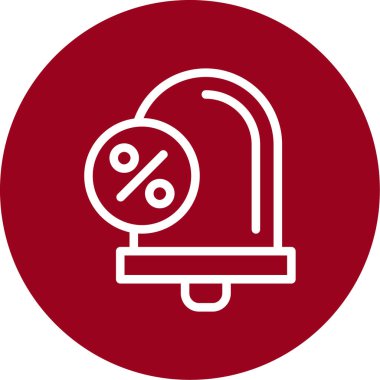 Alışveriş indirimi vektör simgesi. bu düz yuvarlak sembol beyaz arkaplanda yoğun ve siyah renklerle çizilir