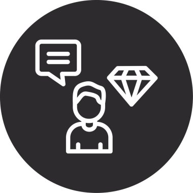 Elmas simgesinin vektör illüstrasyonu