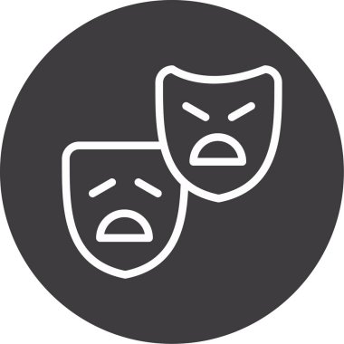 maske simgesi vektör illüstrasyonu