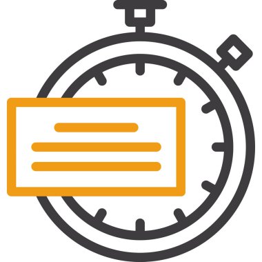 Kronometre simgesi. Web için zaman vektör simgesinin özet çizimi