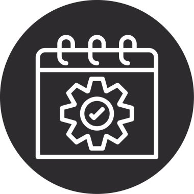 dişli simgesinin vektör illüstrasyonu