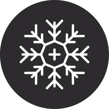 Kar tanesi. Web simgesi basit illüstrasyon