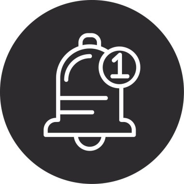 Zil. Web simgesi basit illüstrasyon
