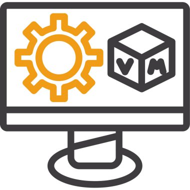 bilgisayar yazılım ayarı simgesi - taslak biçimi