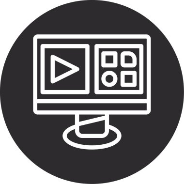 vektör lcd simgesi illüstrasyonu