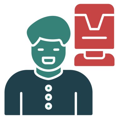 Bir insan simgesinin vektör illüstrasyonu