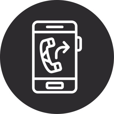 telefon simgesini arayın. Vektör çizim