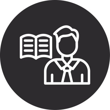 Modern eğitim ikonu, eğitim ve eğitimin vektör illüstrasyonu, çizgi simgesi.