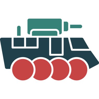 tank. Web simgesi basit illüstrasyon