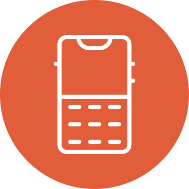 Mobil simgenin vektör çizimi, modern simge tasarım ögesi