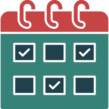 Doldurulmuş takvim tarihi olay simgesi - özet biçimi