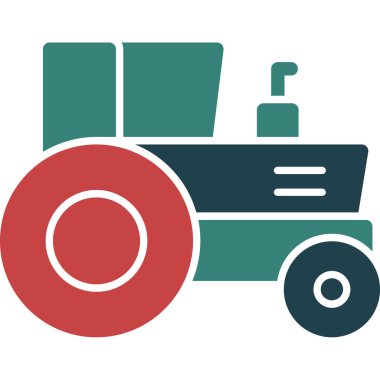 tarımsal tarım traktör simgesi düz stil