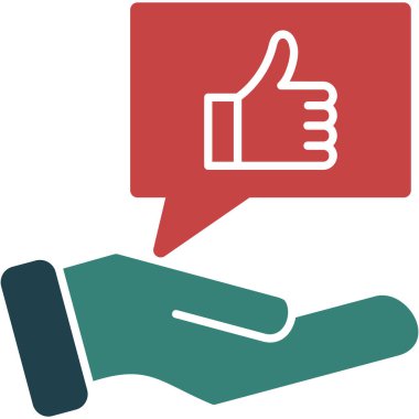 başparmak yukarı simgesi, vektör illüstrasyonu