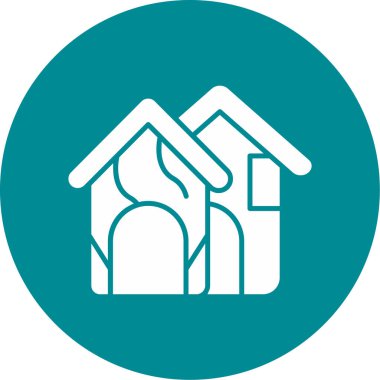 ev simgesi soyut arkaplanda izole edildi