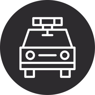 Araba simgesinin vektör illüstrasyonu