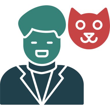 trend düz biçimli avatar adam simgesi