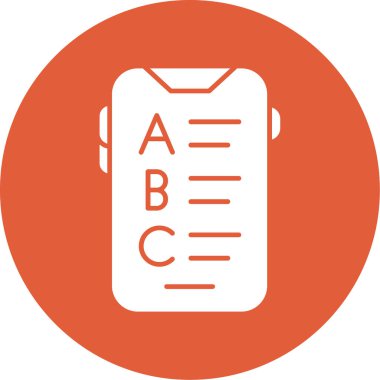 test simgesi vektör illüstrasyonu