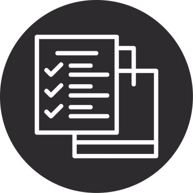 Kontrol listesi. Web simgesi basit tasarım